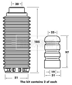 BORG & BECK Pölysuojasarja, iskunvaimennin BPK7030